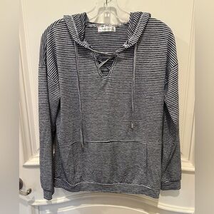 Retrology Navy & White Striped Hoodie